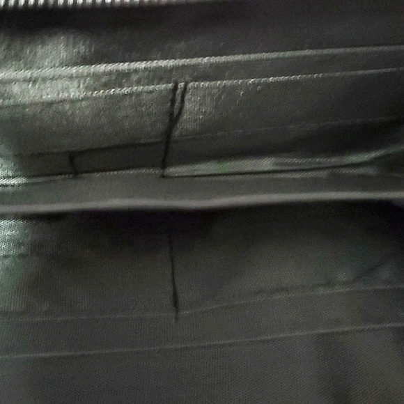 Boho Black Colorful Floral Embroidered Multi-section Wristlet - Picture 9 of 12